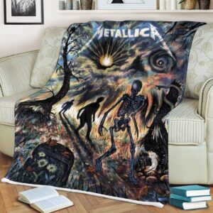 Metallica New Poster For 72 Seasons Sleep Walk My Life Away By Zeb Love Art Fleece Blanket