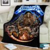 Metallica Ride The Lightning Celebration Poster For Whom The Bell Tolls By Chris Alliston Fleece Blanket