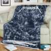 Metallica Ride The Lightning Celebration Poster Creeping Death By Miles Tsang Fleece Blanket