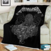 Metallica Ride The Lightning Celebration Poster For Whom The Bell Tolls By Chris Alliston Fleece Blanket