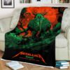 Metallica The Red Black Bear For M72 Chicago IL US M72 North American Tour 2024 Fleece Blanket