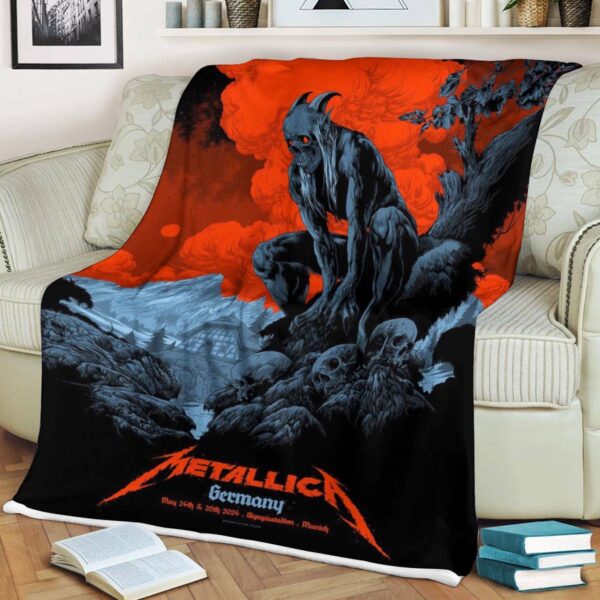 Metallica World Tour M72 Munich at Olympiastadion Munich Germany May 24-26 2024 Fleece Blanket