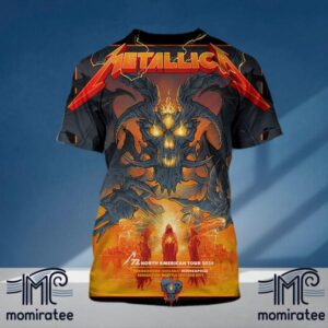 Metallica World Tour M72 North American Tour 2024 The Fire And Skull For M72 Minneapolis At US Bank Stadium Minneapolis MN US August 16-18 2024 All Over Print Shirt