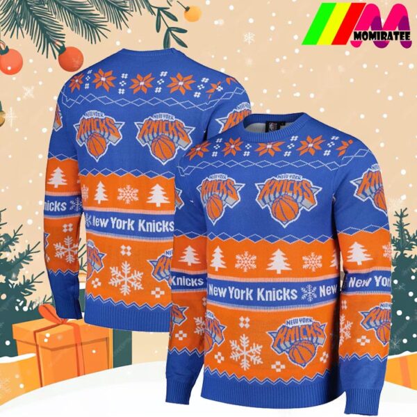 New York Knicks 2024 NBA Team Christmas Ugly Sweater