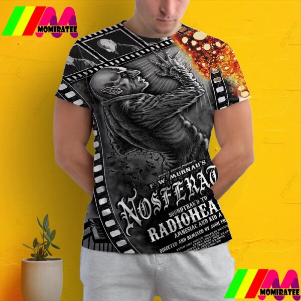 Nosferatu With Radiohead Poster With FW Murnaus Vampire-Horror Classic Nosferatu All Over Print Shirt