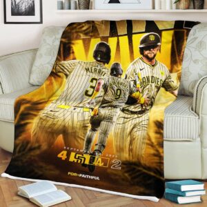 October Ready Fight For The Faithful San Diego Padres Clinched MLB Postseason 2024 Fleece Blanket