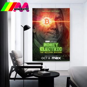 Official Poster HBO Documentary Money Electric The Bitcoin Mystery October 8th 2024 Home Decor Poster Canvas