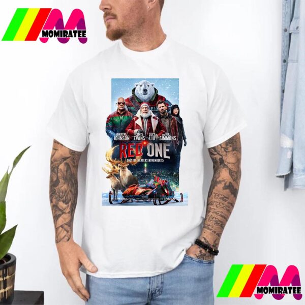 Official Poster Red One Movie With Starring The Rock Chris Evans Lucy Liu And JK Simmons November 15th 2024 Unisex T-Shirt