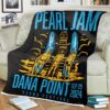 Pearl Jam At The Ohana Festival Dana Point CA September 29th 2024 Merch Poster By Richey Beckett Fleece Blanket