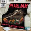 Pearl Jam At The Ohana Festival Doheny State Beach Dana Point CA September 27th 2024 Fleece Blanket