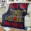 Pearl Jam At The Ohana Festival Dana Point CA September 29th 2024 Merch Poster By Richey Beckett Fleece Blanket