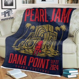 Pearl Jam At The Ohana Festival Doheny State Beach Dana Point CA September 27th 2024 Fleece Blanket