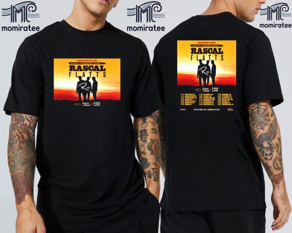 Rascal Flatts Celebrating 25th Anniversary Life Is A Highway Tour With Special Guests Lauren Alaina And Chris Lane Two Sided Classic T-Shirt