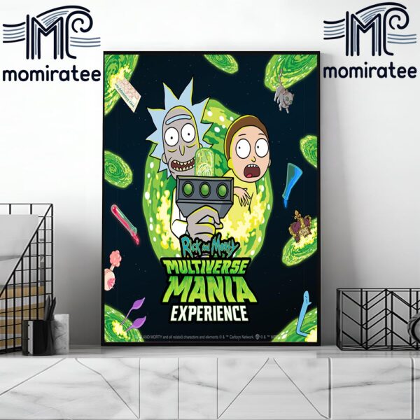 Rick And Morty Multiverse Mania Experience Official Poster Home Decor Poster Canvas