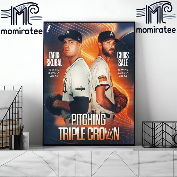 Tarik Skubal And Chris Sale Have Won The Pitching Triple Crown In The Same Season For Just The Second Time In The Last 99 Years Home Decor Poster Canvas