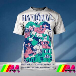 The National The Zen Diagram Tour At Michigan Lottery Amphitheatre Sterling Heights MI September 25th 2024 All Over Print Shirt