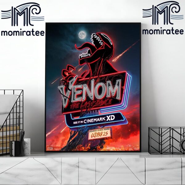 Venom The Last Dance Official Cinemark XD Poster Exclusively In Movie Theatres October 25th 2024 Home Decor Poster Canvas