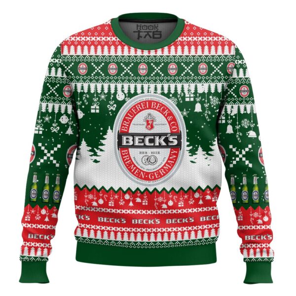 Beck’s German Beer Best Holiday Christmas Ugly Sweater Gifts For Family