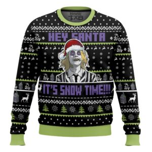 Beetlejuice It Snow Time Christmas Best Holiday Christmas Ugly Sweater Gifts For Family