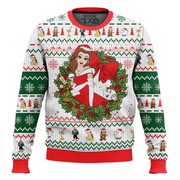 Bella Beauty and the Beast Disney Princess Christmas Best Holiday Christmas Ugly Sweater Gifts For Family