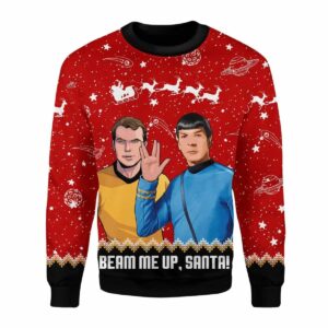 Best Gifts For Family For Holiday Christmas Ugly Sweater Beam Me Up Santa