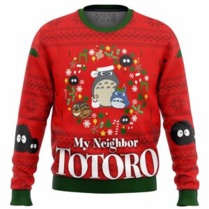 Best Neighbor Totoro Gifts For Family Holiday Christmas Ugly Sweater