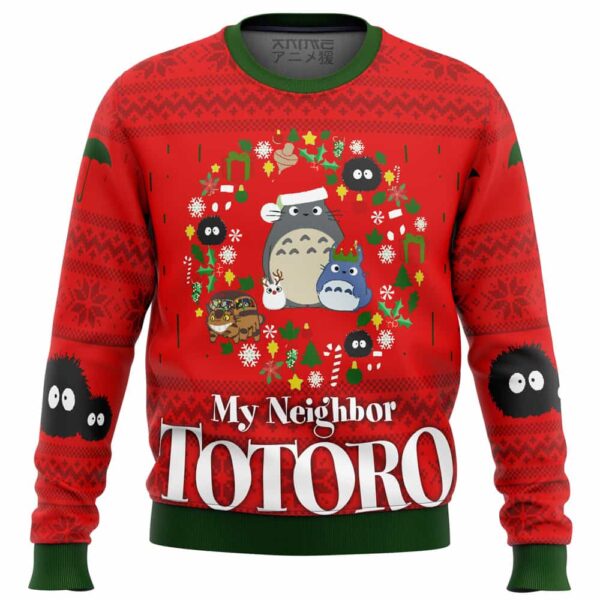 Best Neighbor Totoro Gifts For Family Holiday Christmas Ugly Sweater