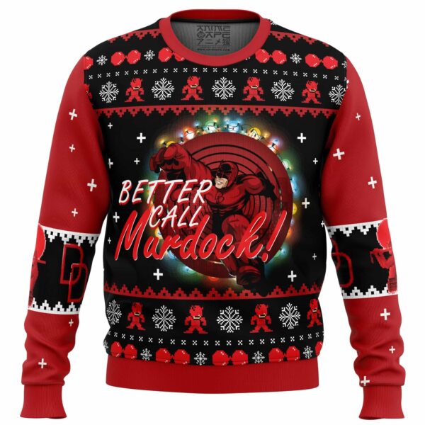 Better Call Murdock Daredevil Gifts For Family Holiday Christmas Ugly Sweater