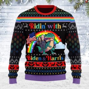 Biden And Harris LGBT Gifts For Family Holiday Christmas Ugly Sweater