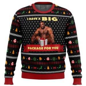 Big Package Barry Wood Meme Gifts For Family Holiday Christmas Ugly Sweater