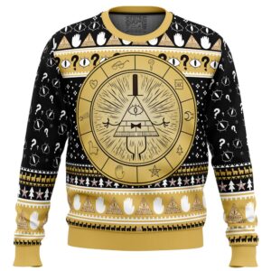 Bill Cipher Gravity Falls Gifts For Family Holiday Christmas Ugly Sweater