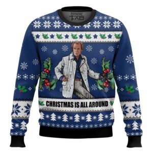 Billy Mack Christmas Is All Around Love Actually Best Holiday Christmas Ugly Sweater Gifts For Family