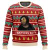 Birthday Boy The Ruined Fresco Of Jesus Gifts For Family Holiday Christmas Ugly Sweater