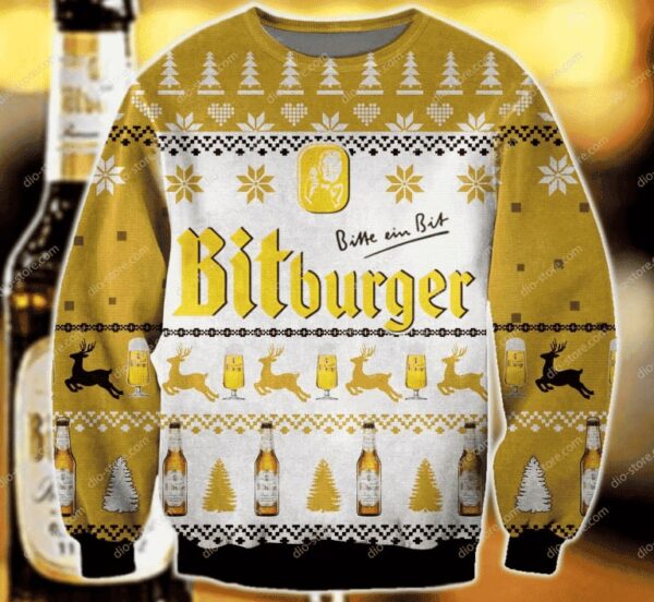 Bitburger Beer Christmas Ugly Sweater