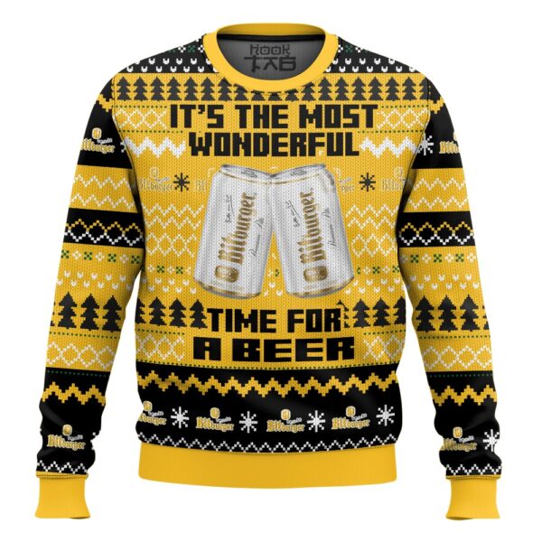 Bitburger Its the Most Wonderful time for a Beer Best Holiday Christmas Ugly Sweater Gifts For Family