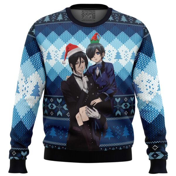 Black Butler Gifts For Family Holiday Christmas Ugly Sweater