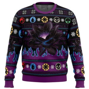 Black Lotus Magic the Gathering Gifts For Family Holiday Christmas Ugly Sweater