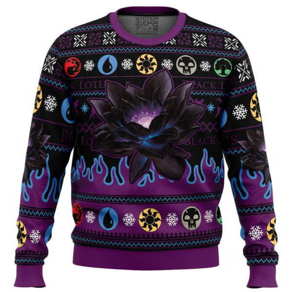 Black Lotus Magic the Gathering Gifts For Family Holiday Christmas Ugly Sweater