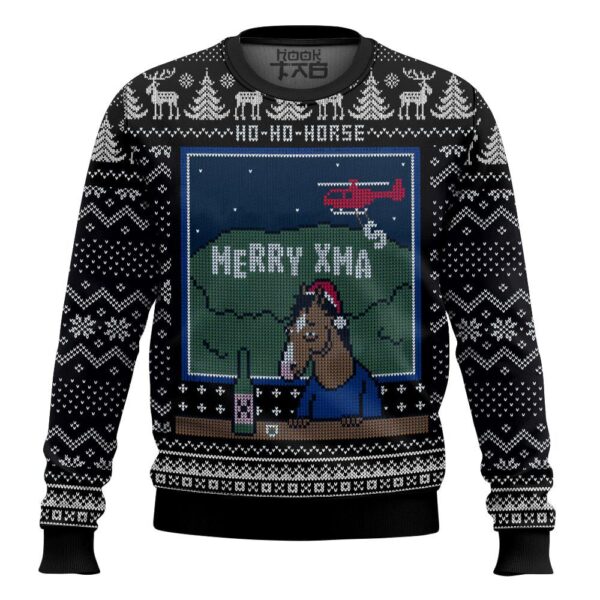 BoJack Horseman Ho-Ho-Horse Gifts For Family Holiday Christmas Ugly Sweater