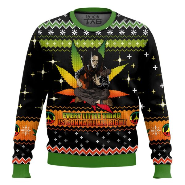 Bob Marley 420 Three Little Birds Christmas Best Holiday Christmas Ugly Sweater Gifts For Family