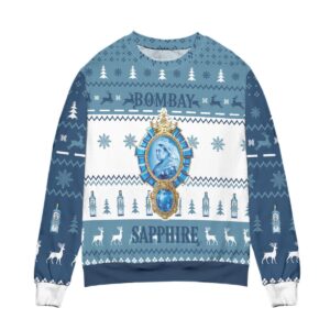 Bombay Sapphire 3D Christmas Best Holiday Christmas Ugly Sweater Gifts For Family