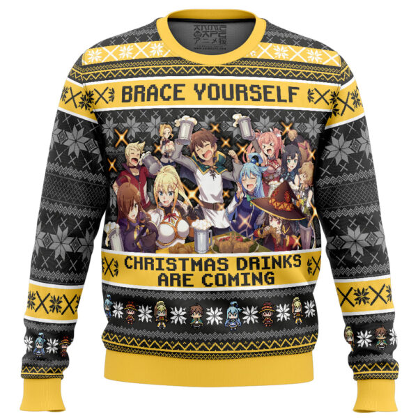 Brace Yourself Konosuba Gifts For Family Holiday Christmas Ugly Sweater