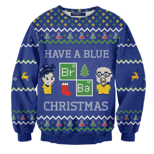 Breaking Bad Have a Blue Christmas Best Holiday Christmas Ugly Sweater Gifts For Family