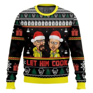 Breaking Bad Let Him Cook Christmas Best Holiday Christmas Ugly Sweater Gifts For Family