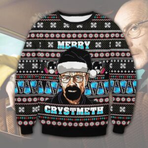 Breaking Bad Merry Crystmeth Best Holiday Christmas Ugly Sweater Gifts For Family