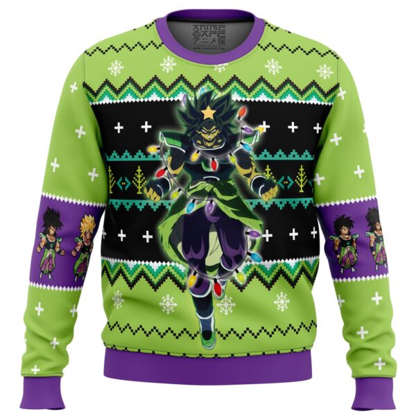 Broly DBZ Gifts For Family Holiday Christmas Ugly Sweater