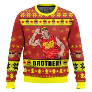 Brother Hulk Hogan Best Holiday Christmas Ugly Sweater Gifts For Family