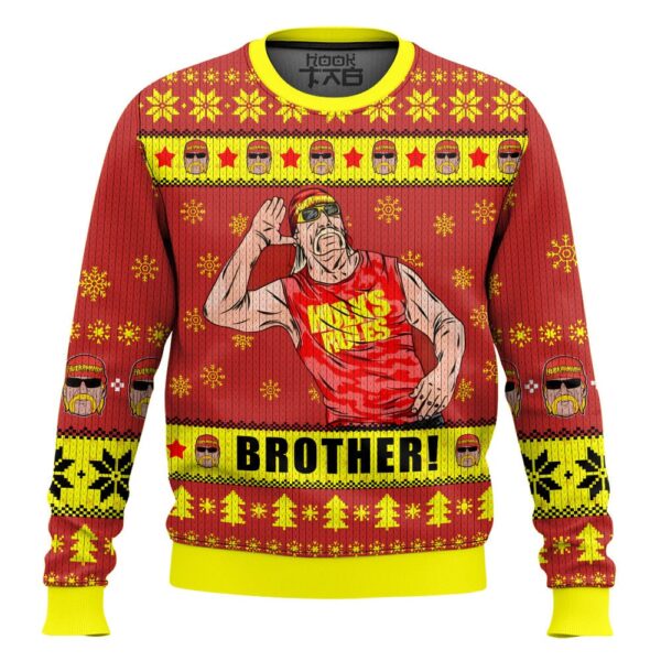 Brother Hulk Hogan Best Holiday Christmas Ugly Sweater Gifts For Family