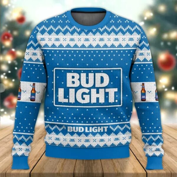 Bud Light Best Holiday Christmas Ugly Sweater Gifts For Family Beer