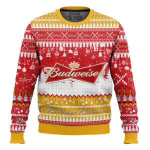 Budweiser Best Holiday Christmas Ugly Sweater Gifts For Family